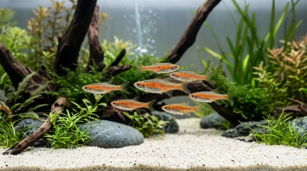 Roter Zwergbärbling (Microrasbora rubescens) Minifisch Meistverkauft